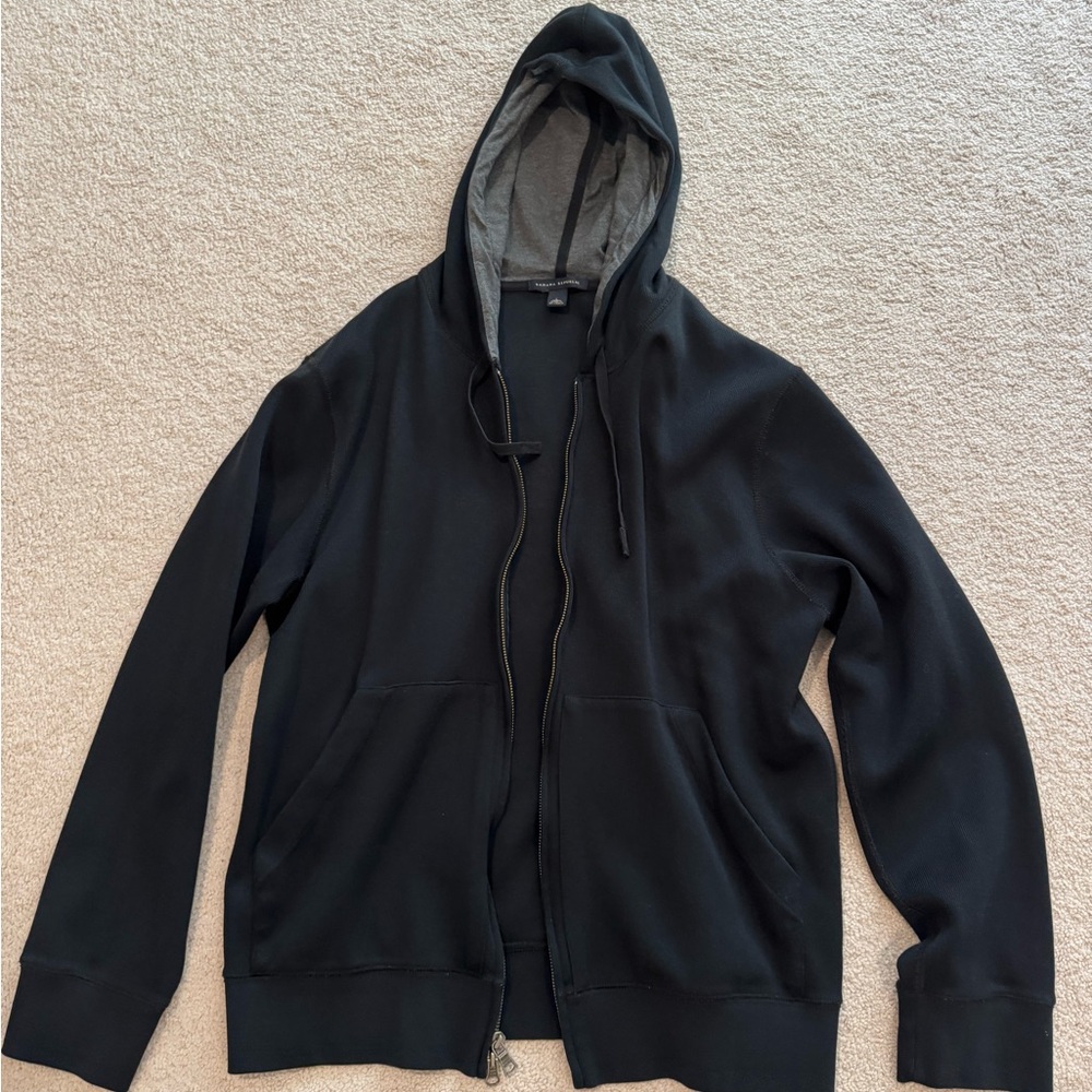 Men's Banana Republic Hoodie in Gray & Black, size L - Picture 3 of 3